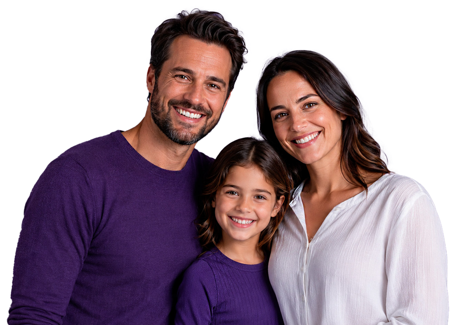 Família feliz em seu novo lar